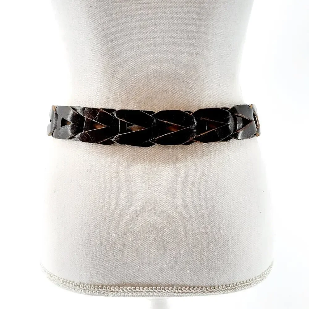 Zele Atlanta Sz S Women's Braided Leather Brown Casual Links